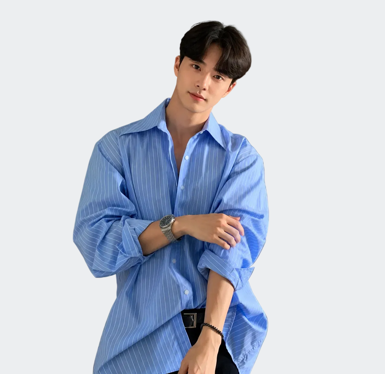 Men’s Relaxed Fit Striped Long Sleeve Shirt