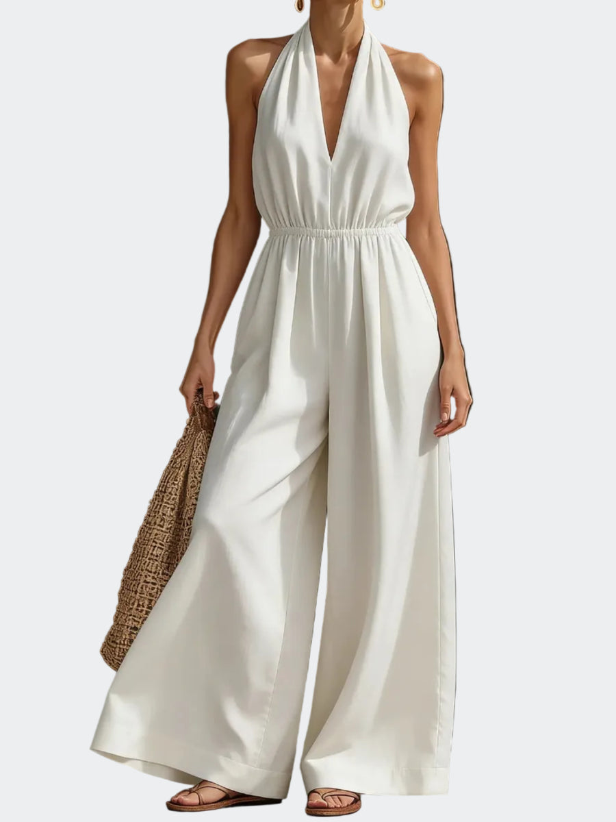 Women’s Halter Neck Wide-Leg Jumpsuit